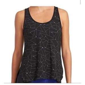 Derek Lam 10 C Athleta Tank Top Women's Medium Black Gemotric Print Workout Yoga